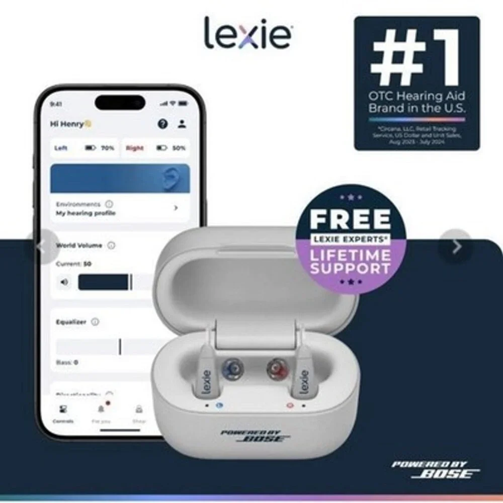 Lexie B2 Hearing Aids Powered by Bose New Open Box OTC Bluetooth Self Fitting